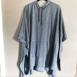 Grey Hoodie Poncho